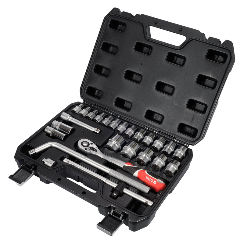 Yato - Set nasadnih ključeva sa čegrtaljkom 1/2" 10-32mm 25-delni - YT-38741