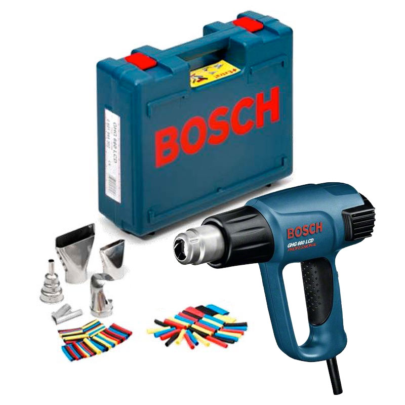 Bosch - Fen za vreli vazduh GHG 660 LCD Professional + set mlaznica + set termobužira