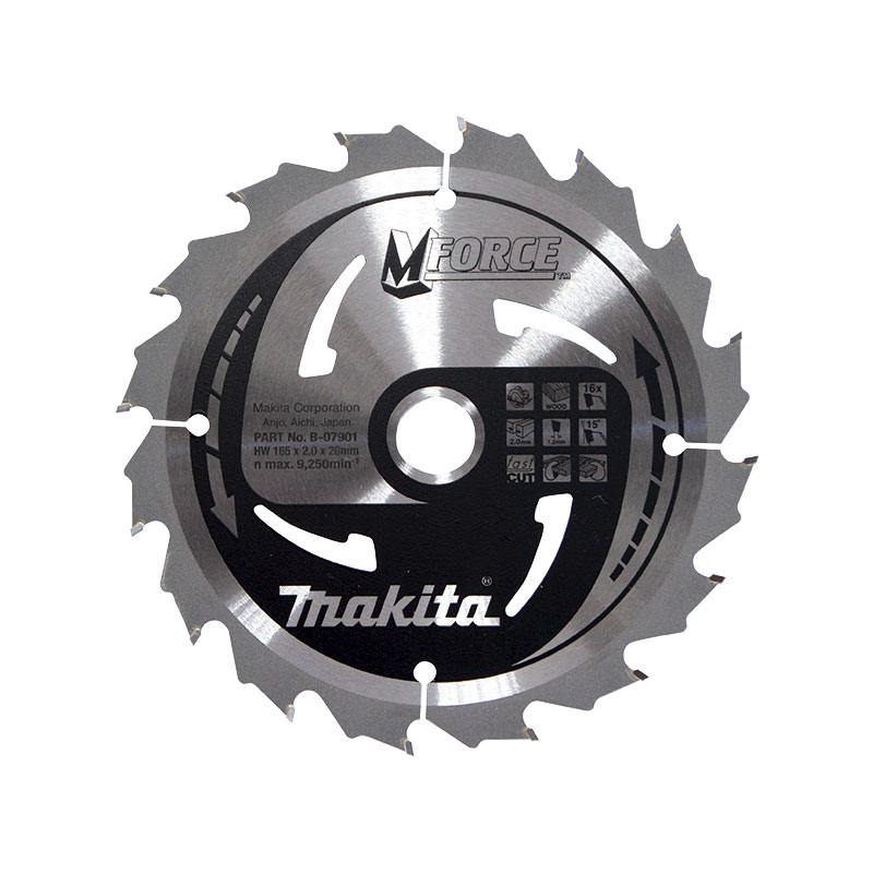 Makita - List za testeru od tvrdog metala 165 mm, MForce, sa 16 zubaca B-07901