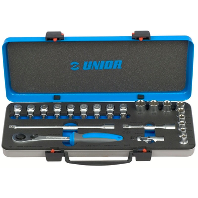 Unior - Ključevi nasadni i nastavci,1/2", u metalnoj kutiji - 190BITX1P22