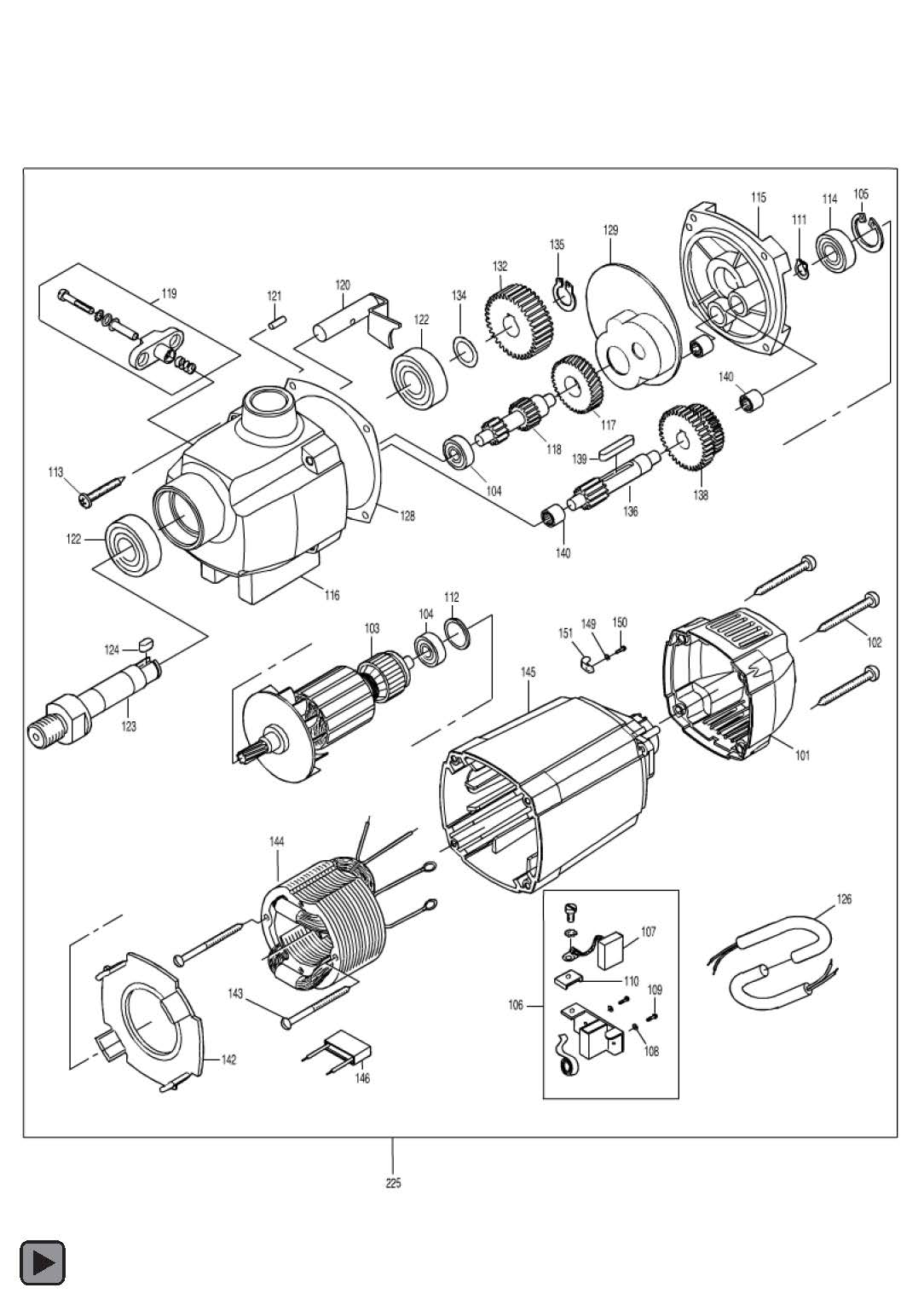 Rasklopna šema Makita HB500 | Alatshop